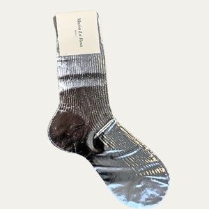 Maria La Rosa Laminated Socks in Silver